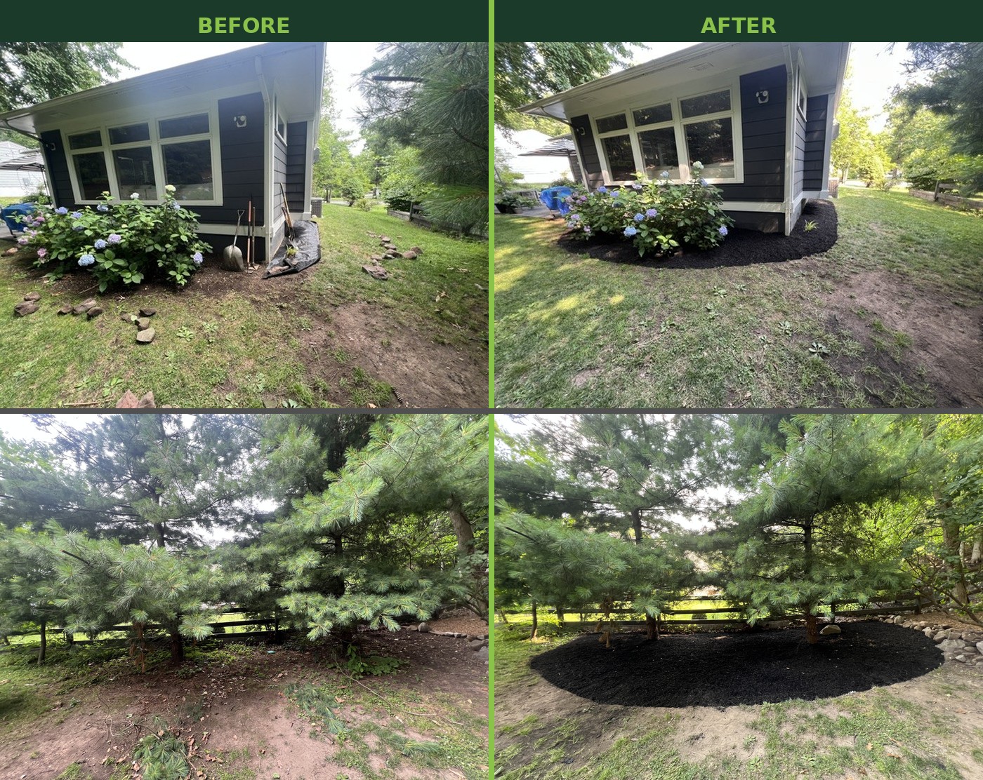 Property cleanup before and after