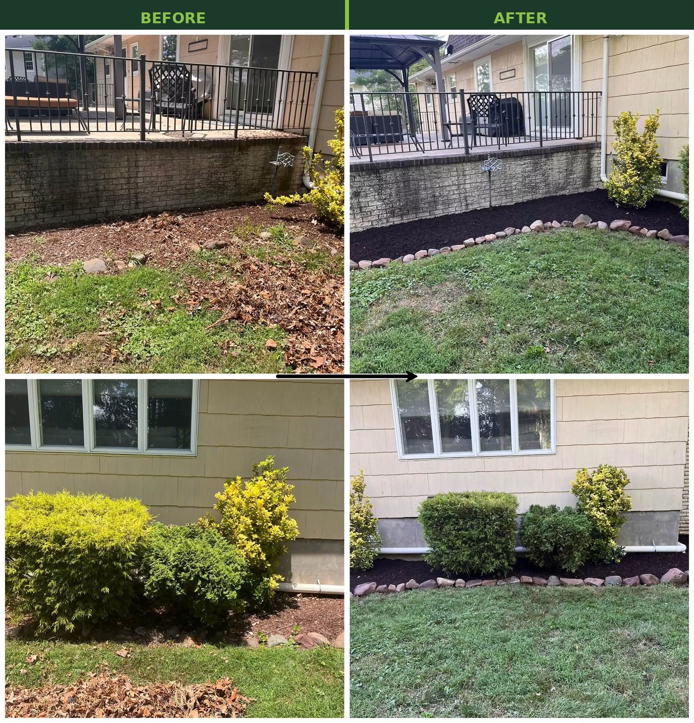 Full property cleanup before and after